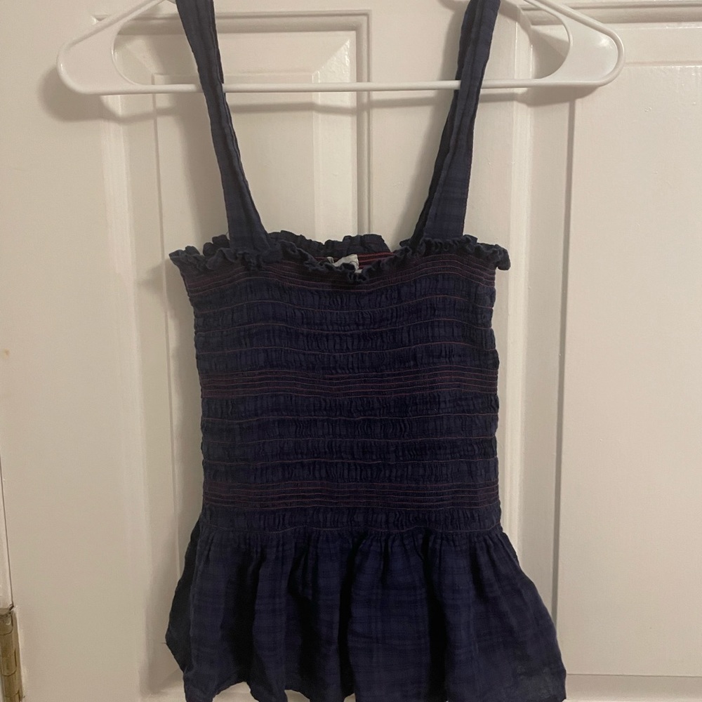 Urban outfitter blue smocked tank top